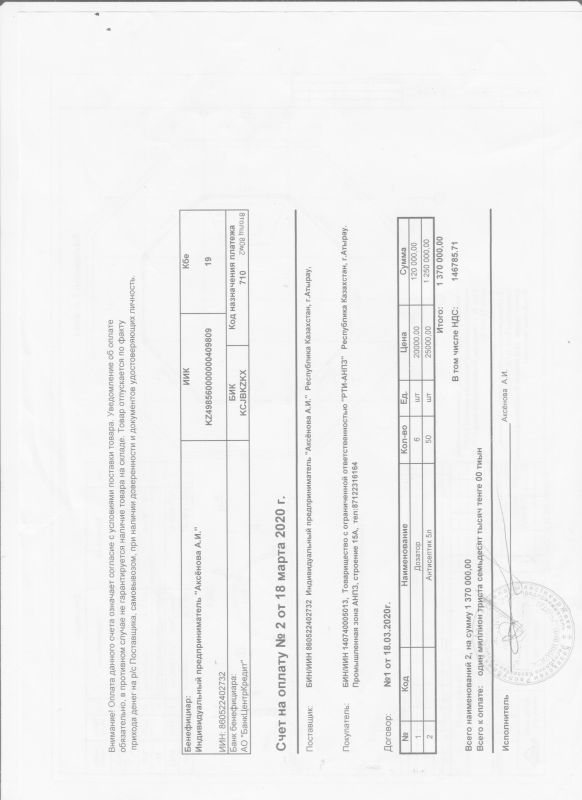 Протокол  из одного источника ОИ26-20 Антисептики с дозаторами: Проведен